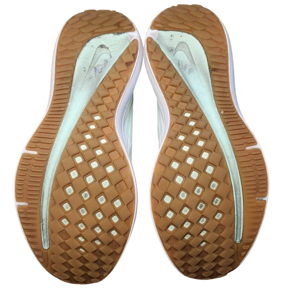 NIKE Air Winflo 9 Running Shoes Womens 8.5 White Green Yellow Athletic‎ Sneakers